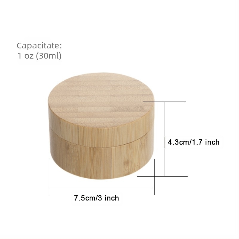 Cutie de ambalare pentru pudră cosmetică, design bambus-lemn, gravură cu laser și serigrafie, personalizare disponibilă, etichetare privată licențiată