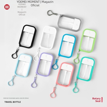 PETG tip card spray cu husă din silicon pentru dezinfectant de mâini, repelent împotriva țânțarilor