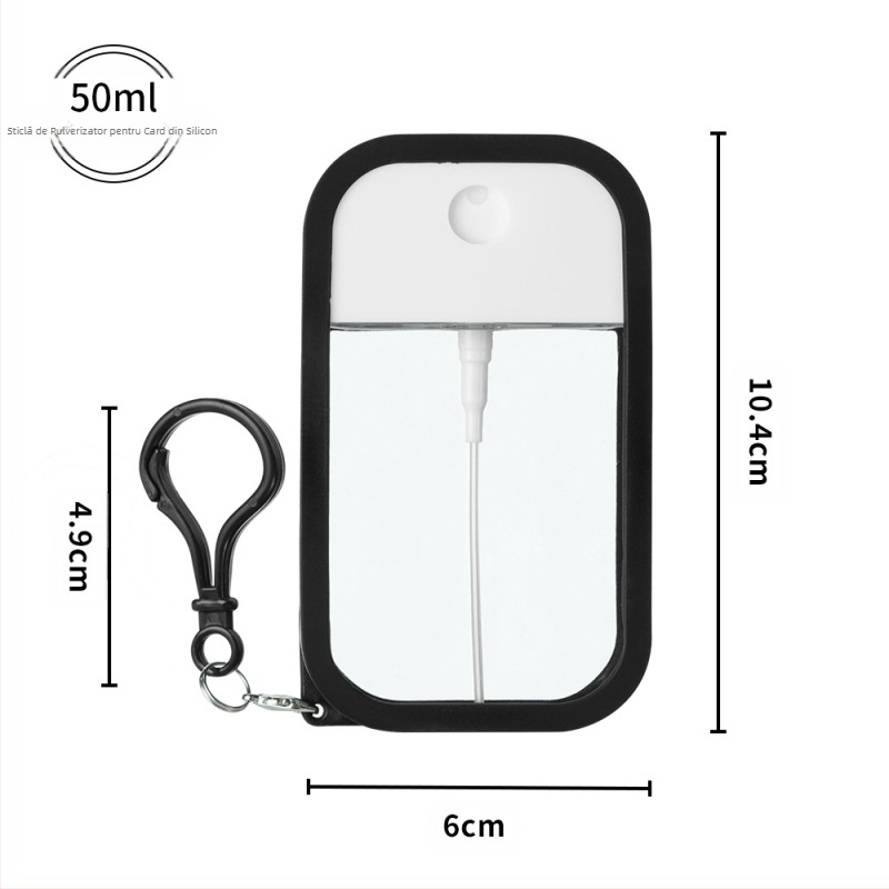 PETG tip card spray cu husă din silicon pentru dezinfectant de mâini, repelent împotriva țânțarilor