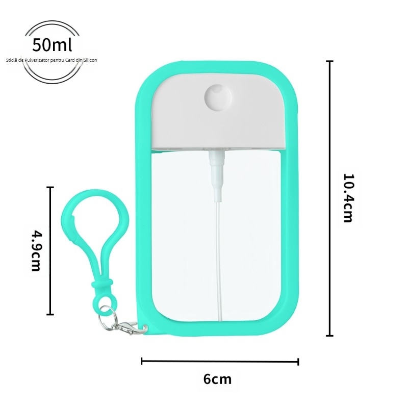 PETG tip card spray cu husă din silicon pentru dezinfectant de mâini, repelent împotriva țânțarilor