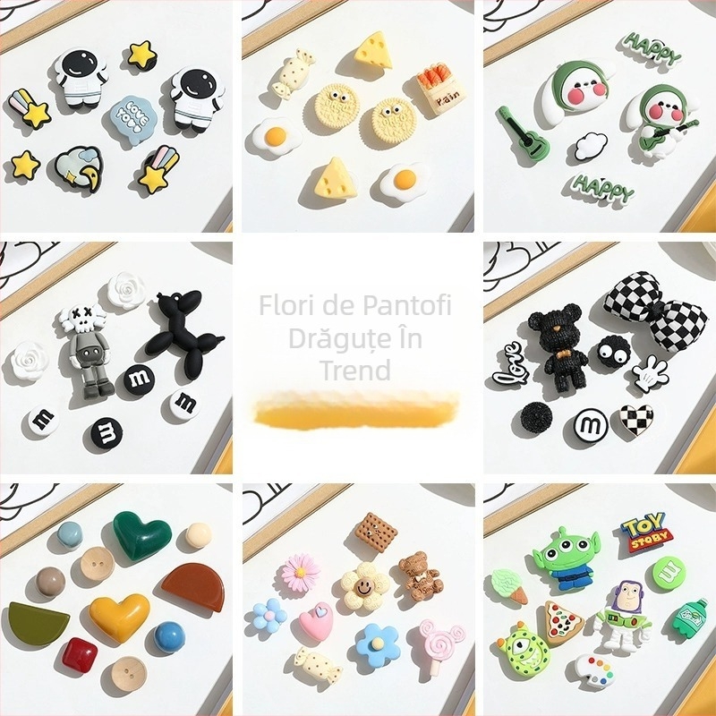 Ornament pentru catarama pantofilor cu design floral pentru sandale și alte încălțăminte — Model JD2356, Vară