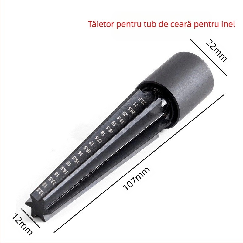 Set de instrumente din ceară pentru bijuterii: cuțit de ceară, mărime pentru inel, expansor interior pentru inel, tub de ceară și instrument de măsurare a dimensiunii inelului
