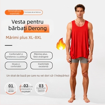 Vesta de bază pentru bărbați, căptușită cu fleece, fără mâneci, guler rotund, pulover, 251–300 g/m² poliester