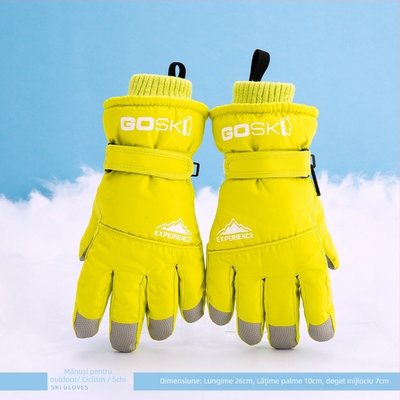 Mănuși de schi pentru bărbați, femei și copii – căptușite cu fleece, groase, poliester, Cod produs 54741
