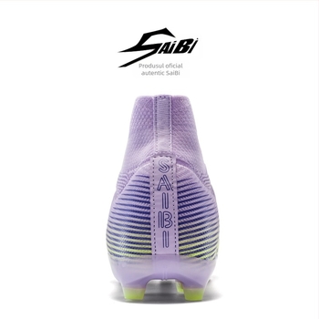 Pantofi de fotbal cu înălțime mare, tehnologie respirabilă, talpă antiderapantă, absorbție a șocurilor, căptușeală din plasă.