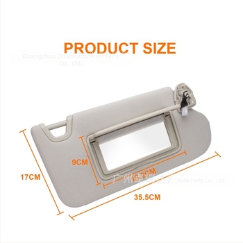 Parasolar auto cu lumina, pereche stânga-dreapta, ABS, model 96401-3TA2A, compatibil Nissan Altima 2013-2018