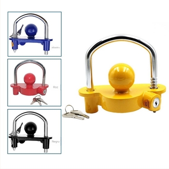 Încuietore U pentru trailer și caravans — NBRATO, aliaj de aluminiu și fier, 830 g, cilindru cu deschidere plată, suprafață vopsită, posibilitate de personalizare a procesării