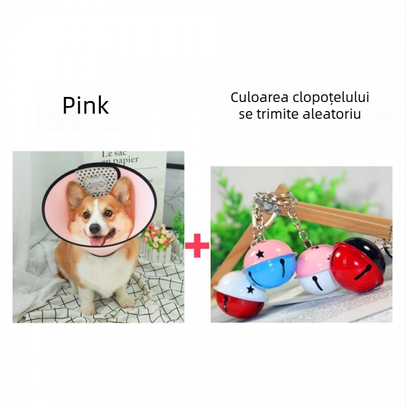 Colier Elizabetan pentru animale de companie – protecție împotriva lingurării și mușcării, protecție pentru gât (Material: Altele; Pandantiv: Altul; Formă: Altă; Sezon: Iarna 2025)