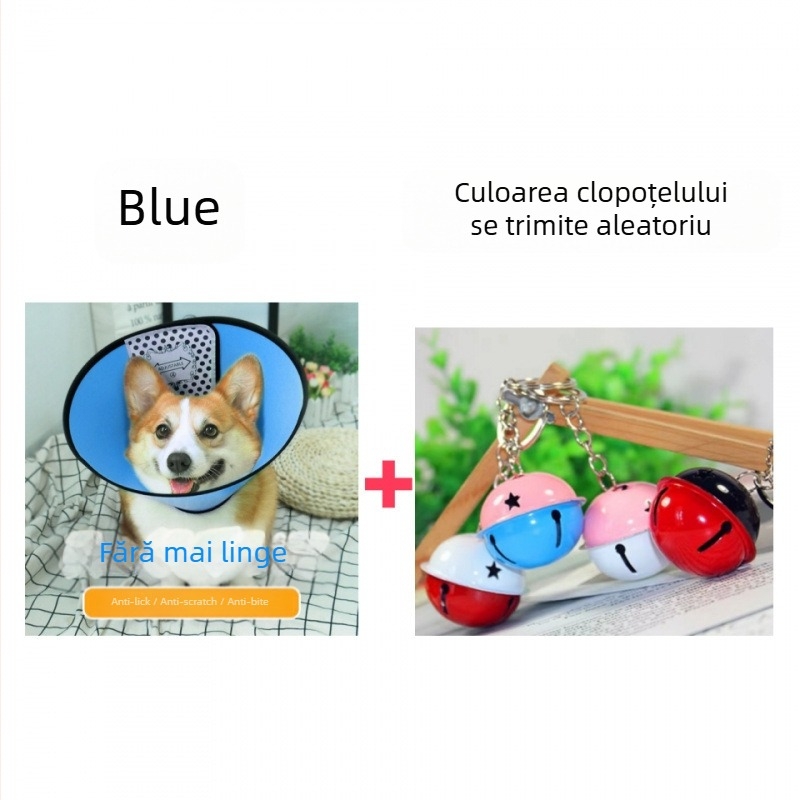 Colier Elizabetan pentru animale de companie – protecție împotriva lingurării și mușcării, protecție pentru gât (Material: Altele; Pandantiv: Altul; Formă: Altă; Sezon: Iarna 2025)