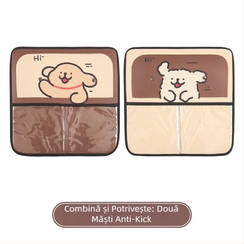 Covoraș protector pentru bancheta din spate a mașinii, anti-murdărie, design bi-color, PU/Spandex, Niuniu Crafts