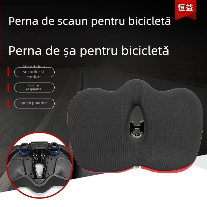 Șa de bicicletă SX-518, Hengyi, pernă groasă și moale, ventilată, material PU gel + PU rezistent la apă și uzură, potrivit pentru vehicule montane