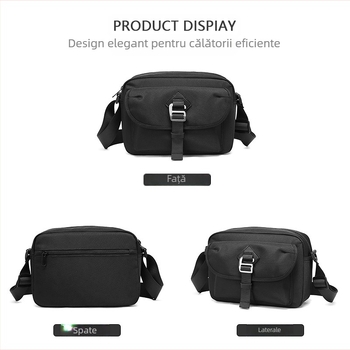 Geantă crossbody de bărbați, stil japonez, nailon, impermeabilă, pentru laptop de 10 inchi, călătorie casual