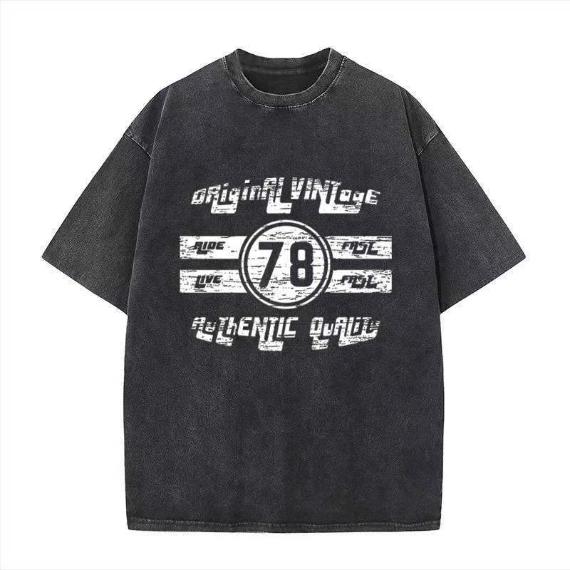 Tricou unisex din bumbac, cu imprimeu, mâneci scurte, guler rotund, stil casual