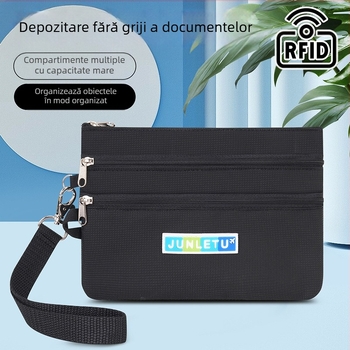 Port-pașaport din nailon – impermeabil, unisex, căptușeală din poliester