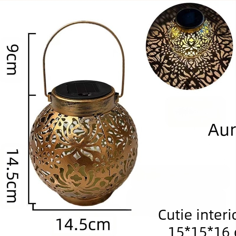 Lanteră solară pentru agățat – LED, IP44, 1W, 1.2V, autonomie 6–12h