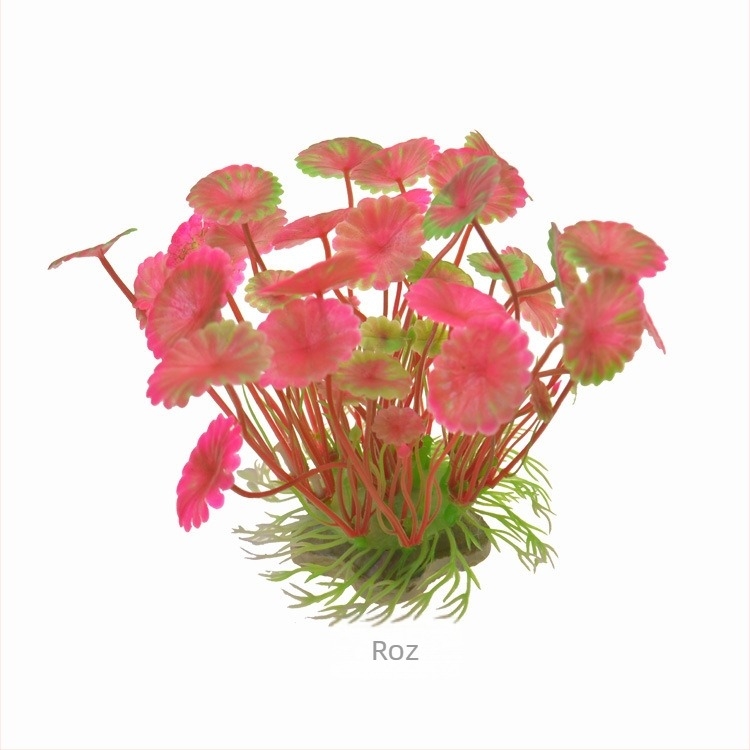 Plante acvatice artificiale pentru decorul acvariu • Bază din ceramică + PE • Peisaj acvatic pentru acvariu