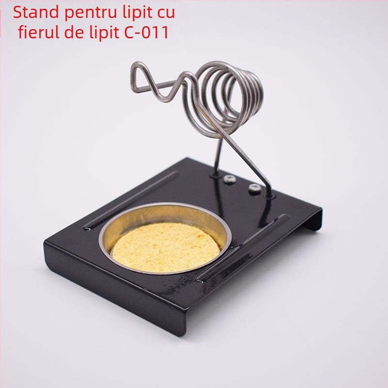 Suport pentru fier de lipit, cu grilă dublă, multifuncțional, din lemn de stejar