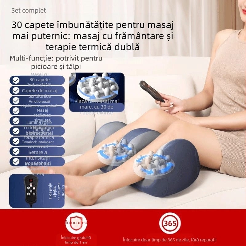 Masaj pentru gambe acasă, masaj cu frământare complet automat pentru talpă, dispozitiv de înfrumusețare a picioarelor, masaj al mușchilor