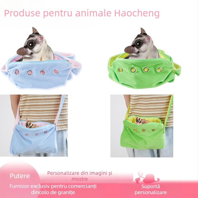 Geantă de ieșire pentru hamster și porcușor de Guinea, geantă crossbody din pânză pentru animale de companie mici, geantă de transport gecko și ferret, cod 0504, toate sezoanele, Zhejiang