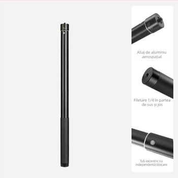 Bară telescopică pentru stabilizator de imagine | Aluminiu + silicon | Design cu 5 secțiuni | Compatibil universal | Model yc03 | Încărcare maximă 2–5 kg