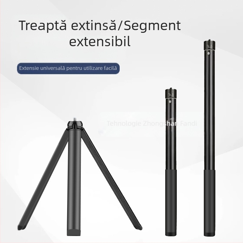Bară telescopică pentru stabilizator de imagine | Aluminiu + silicon | Design cu 5 secțiuni | Compatibil universal | Model yc03 | Încărcare maximă 2–5 kg