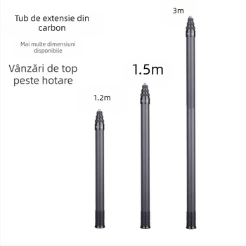 Baston selfie extensibil din fibră de carbon pentru Insta360 X4/X5, compatibil cu DJI Action4/5Pro și GoPro 11/10, Ruby HB-300T