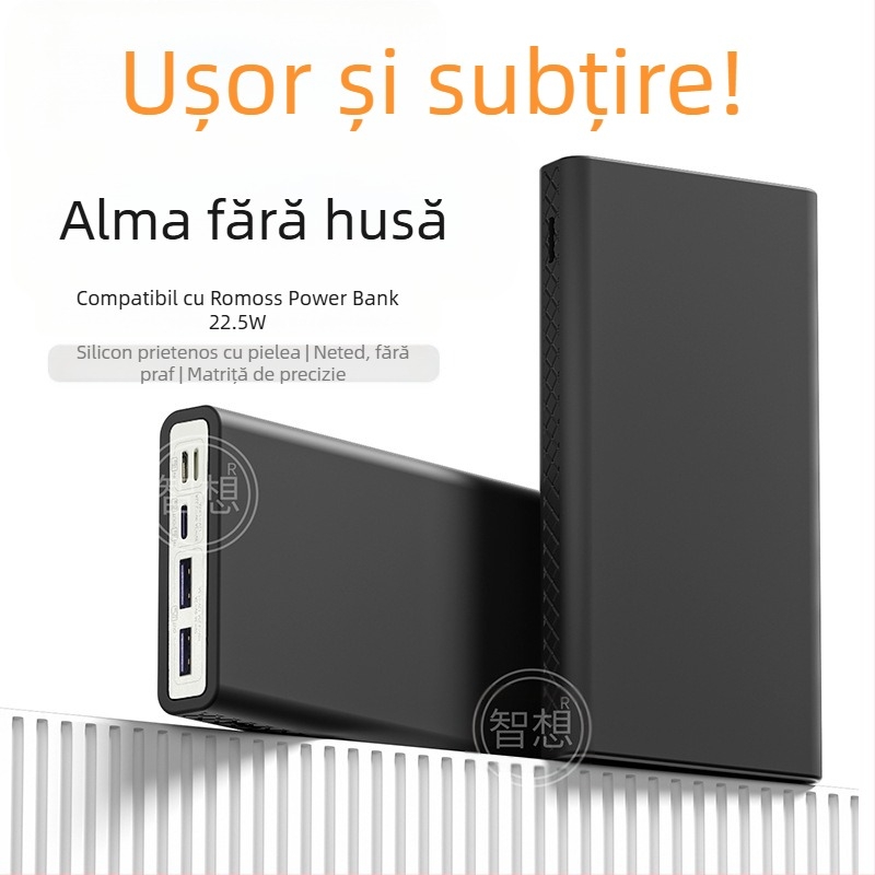Carcasă din silicon pentru Romoss PHG10F-251 Power Bank 10000mAh – acoperire completă, rezistent la șocuri, la căderi