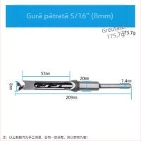 Burghiu pentru lemn pentru găuri pătrate – mortise pentru îmbinări pătrate, gaură pătrată, vârf de nucleu