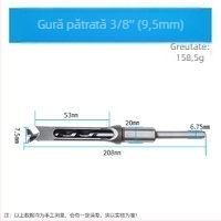 Burghiu pentru lemn pentru găuri pătrate – mortise pentru îmbinări pătrate, gaură pătrată, vârf de nucleu