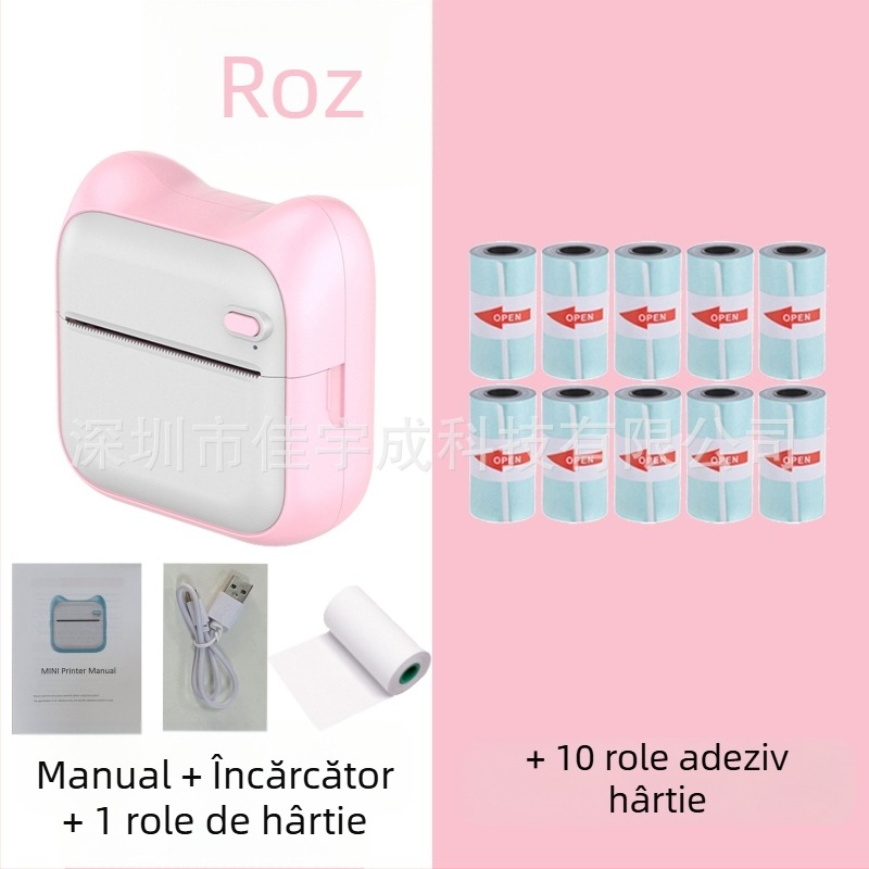 GOTOOGO Imprimantă foto termică USB 57mm – Portabilă pentru studenți, compatibil Android și iOS