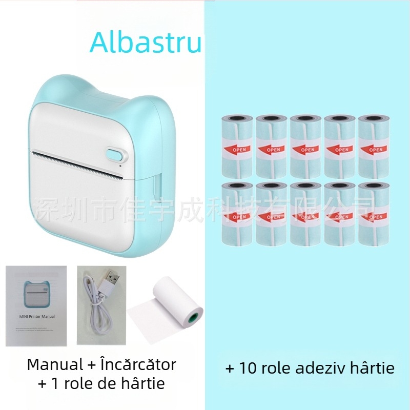 GOTOOGO Imprimantă foto termică USB 57mm – Portabilă pentru studenți, compatibil Android și iOS