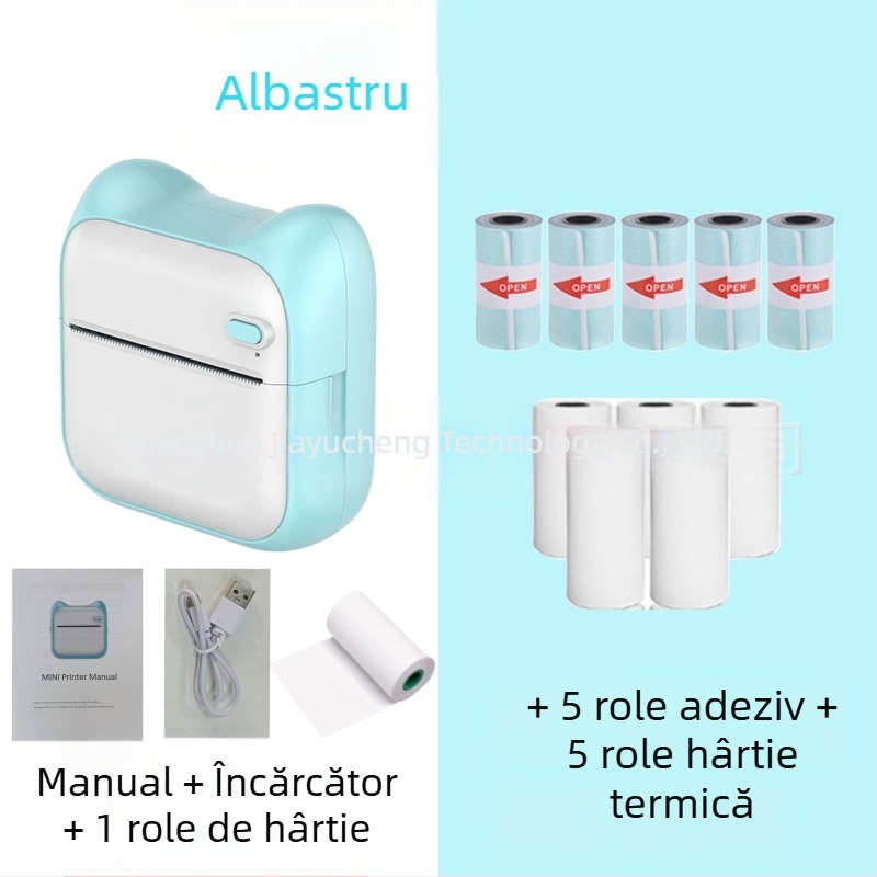 GOTOOGO Imprimantă foto termică USB 57mm – Portabilă pentru studenți, compatibil Android și iOS