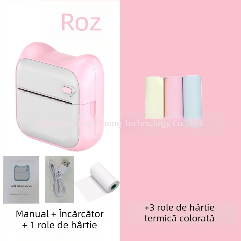 GOTOOGO Imprimantă foto termică USB 57mm – Portabilă pentru studenți, compatibil Android și iOS