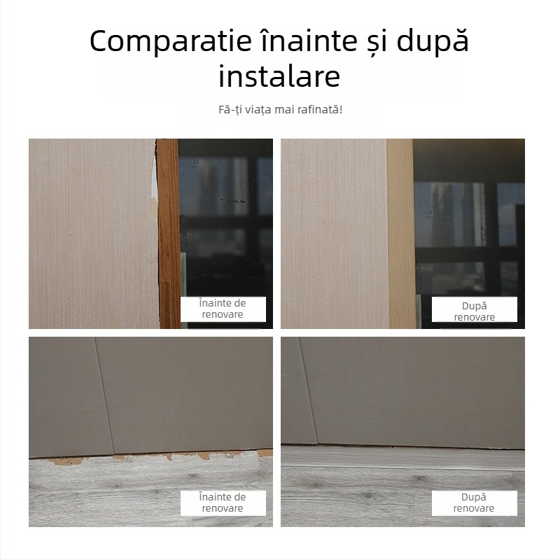 Profil autoadeziv pentru marginea podelei din PVC - Model YT8041 Bumper Strip - Plastic Home Beauty - Stil modern minimalist