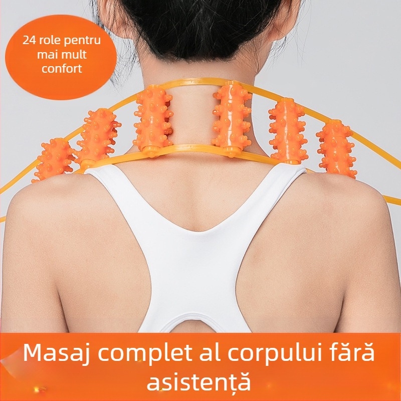 Masaj de spate cu rolă manuală pentru umeri, gât și spate — Autonomy, rășină naturală, 100 g