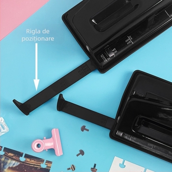 Perforator cu 4 găuri — utilizare manuală, 1–5 coli, greutate 0,45 kg