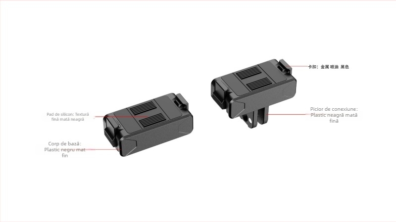 NOZI suport de gât pentru cameră sport – vedere în prima persoană, captură 360° cu telefon, corp din aliaj, suport personalizare și stabilizare a imaginii