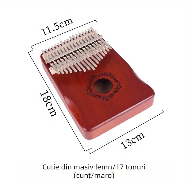 Kalimba Wensheng 17-Tone – Instrument Profesional, Model 17 Tone, Specificație W-17T, Ambalare carton