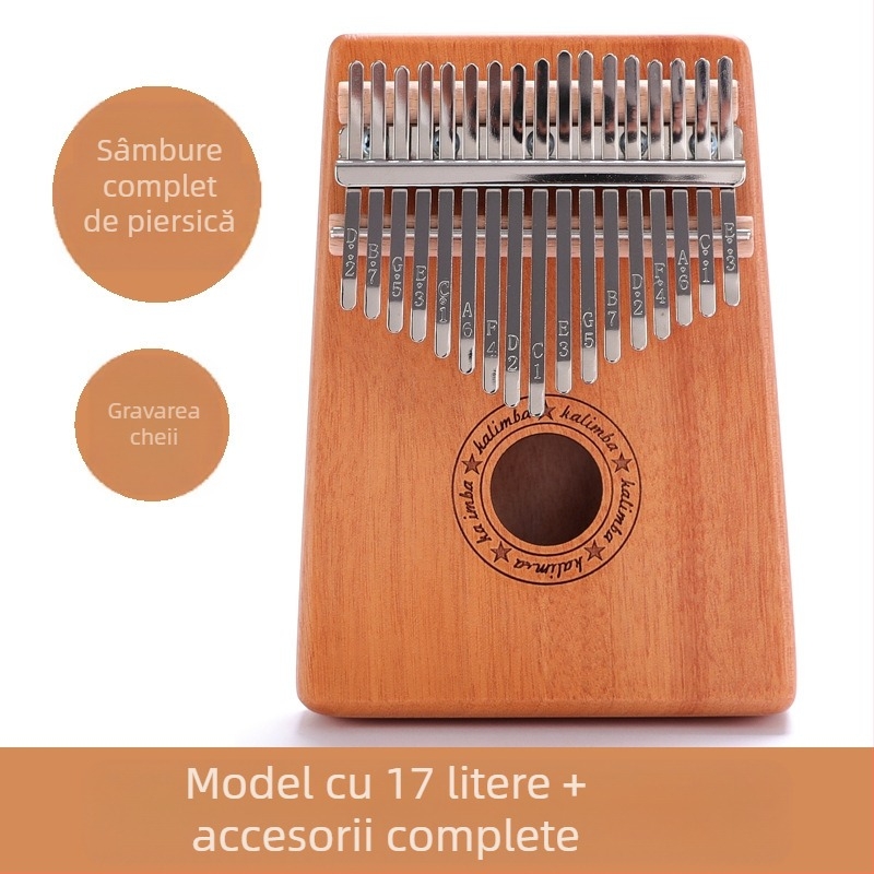 Kalimba Wensheng 17-Tone – Instrument Profesional, Model 17 Tone, Specificație W-17T, Ambalare carton