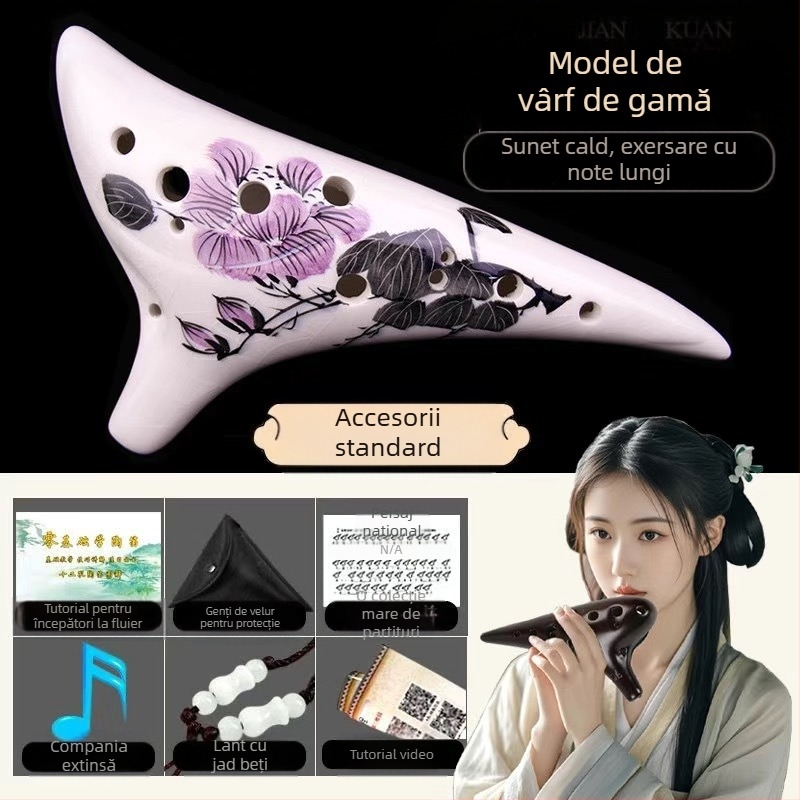 Beidi ocarină cu 12 găuri, tip de execuție