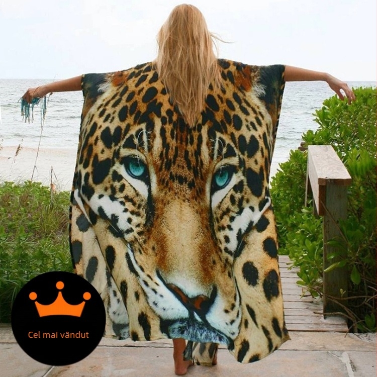 Rochie de plajă pentru acoperire, cu țesătură extensibilă în patru direcții, 100% poliester, 220 g/m², căptușeală poliester, pentru femei adulte, potrivită pentru înot și plajă.