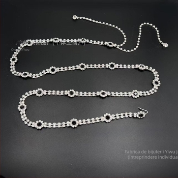 Lanț de talie din metal pentru femei, stil versatil, curea cu un cerc unic