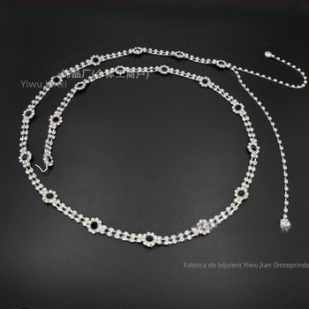 Lanț de talie din metal pentru femei, stil versatil, curea cu un cerc unic