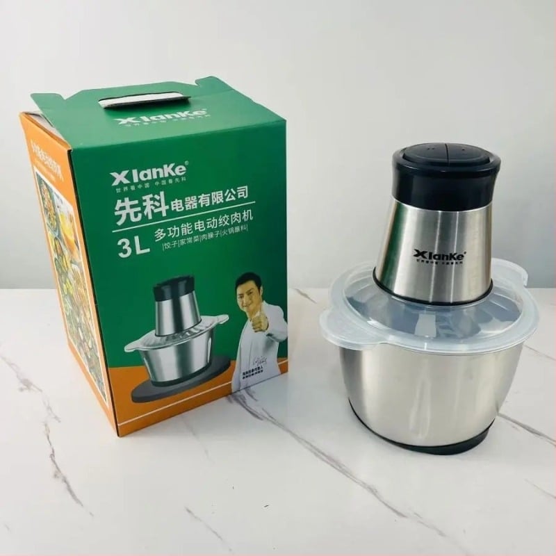 Mașină de tocat carne și mixer pentru uz casnic | capacitate 1–3 L; corp din oțel inoxidabil; 4 lame; 10.000 rpm; zgomot sub 36 dB