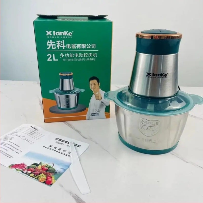 Mașină de tocat carne și mixer pentru uz casnic | capacitate 1–3 L; corp din oțel inoxidabil; 4 lame; 10.000 rpm; zgomot sub 36 dB