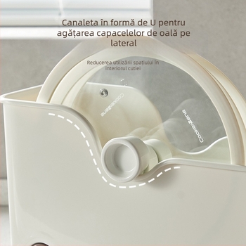 Cutie de depozitare pentru vase - plastic, multifuncțional, organizator de bucătărie pentru dulap, Starry Sky, stil modern minimalist