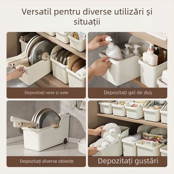 Cutie de depozitare pentru vase - plastic, multifuncțional, organizator de bucătărie pentru dulap, Starry Sky, stil modern minimalist