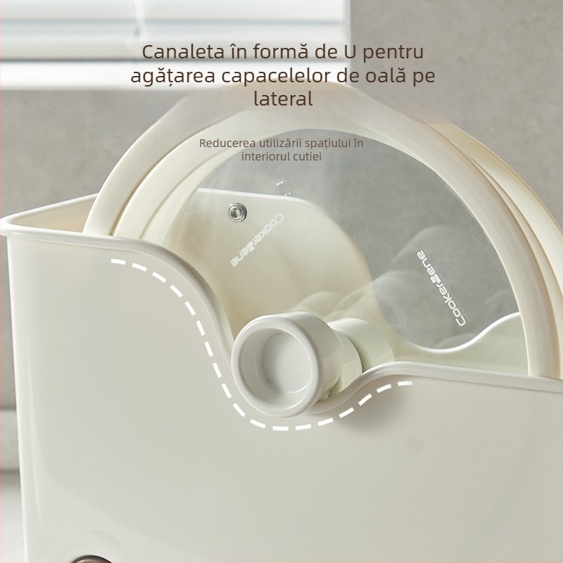 Cutie de depozitare pentru vase - plastic, multifuncțional, organizator de bucătărie pentru dulap, Starry Sky, stil modern minimalist