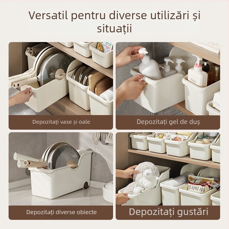 Cutie de depozitare pentru vase - plastic, multifuncțional, organizator de bucătărie pentru dulap, Starry Sky, stil modern minimalist