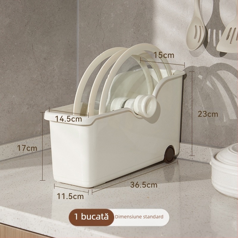 Cutie de depozitare pentru vase - plastic, multifuncțional, organizator de bucătărie pentru dulap, Starry Sky, stil modern minimalist